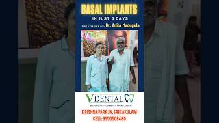 Missing Teeth Replaced With BASAL IMPLANTS In Just 5 Days  V Dental Hospital dentalclinic [upl. by Phi]