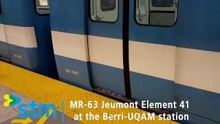 MR63 Jeumont Element 41 at BerriUQAM station [upl. by Clarabelle]