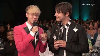 Sam and Colby Accept Unscripted Series  2023 Streamy Awards [upl. by Lundgren]