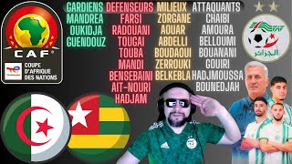 🚨QCAN 2025  MA LISTE DES 24 JOUEURS  ALGERIE  TOGO FOOTBALL [upl. by Noirred]