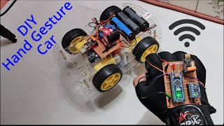 DIY  Hand Gestures controlled car using Arduino  nRF24l01  MPU6050 [upl. by Xonel692]