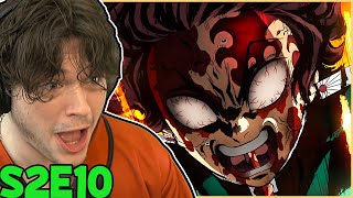 THE FINAL BATTLE  TANJIRO SNAPS  Demon Slayer Season 2 Episode 10 Reaction [upl. by Wilona364]