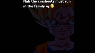 Lil bro caught the crashouts as well 😭 crashout goten gohan [upl. by Isborne519]