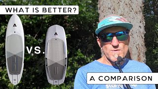 Foilboard Comparison  What is better the mid length shape or the soap bar shape [upl. by Nimsay958]