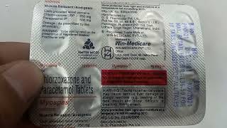 Myospas Tablets  Chlorzoxazone And Paracetamol Tablets  Myospas Tablets Uses Side effects Hindi [upl. by Pepillo603]