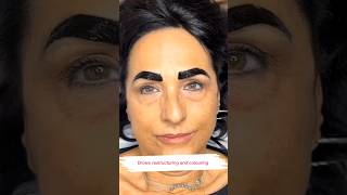 Eyebrows restructuring and colouring 60 juliedesigner beautifulbrows eyebrow beauty easybrows [upl. by Inalaehak]