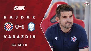 Sažetak HNK Hajduk 01 NK Varaždin 33 kolo SuperSport HNL [upl. by Netsirk]