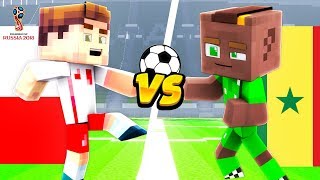 PIŁKA NOŻNA w MINECRAFT  POLSKA vs SENEGAL  MISTRZOSTWA ŚWIATA [upl. by Airtemad]