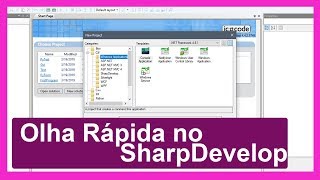 Uma rápida olhada no SharpDevelop [upl. by Eelanna]