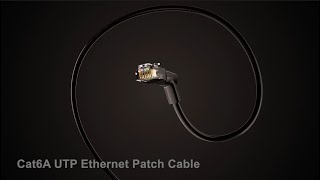 Vention Cat6A UTP Rotate Right Angle Ethernet Patch Cable Black Slim Type IBS [upl. by Arimihc]