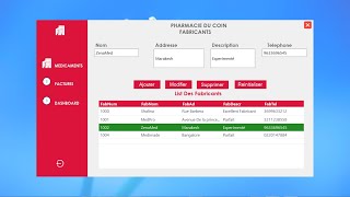 Comment Creer une application de Gestion de Pharmacie Avec CNet et SQL Server Partie 3 [upl. by Adnawal]