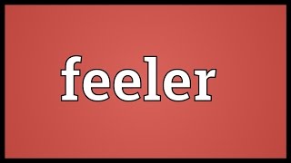 Feeler Meaning [upl. by Allred]