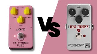 EHX Big Muff Nano Rams Head Vs Joyo Tiny Huge fuzz jf26 [upl. by Eilsehc]