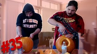 Episode 35 We Try Carving Pumpkins DRUNK [upl. by Duomham]