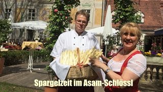 Spargel essen in München AsamSchlössl setzt auf Schrobenhausener Spargel [upl. by Shani]