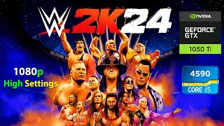 WWE 2k24 Gameplay Gtx 1050 Ti intel i5 4590 Rock vs Batista [upl. by Asusej19]