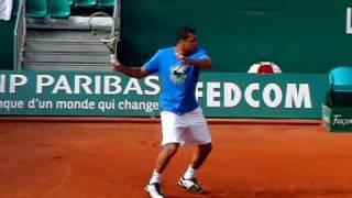 Tsonga Slow Motion Attacking Forehand 210fps [upl. by Down]