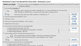 Do you need to complete IRS Form 6251 to calculate AMT alternative minimum tax [upl. by Eibo521]