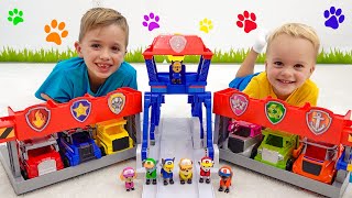 Vlad y Niki PAW Patrol camiones de juguete Misión de rescate [upl. by Docia]