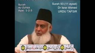 93 Surah Duha Dr Israr Ahmed Urdu [upl. by Adaj377]