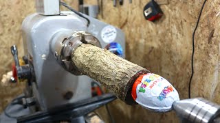 ✔WOODTURNING a brillant idea for a present Curso Torno de Madera 27 [upl. by Eicul]