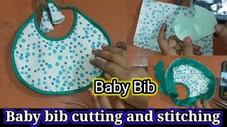 बच्चों के लिए बिब बनायें आसान तरीके से 👶baby bib tutorial in hindi New born baby bib cut and sew [upl. by Fishback]