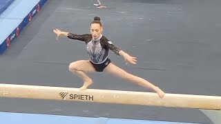 Kaylia Nemour ALG 🇩🇿🇫🇷  HUGE 14533 Beam Top Qualifying score  Baku World Cup 2024 [upl. by Uriah]