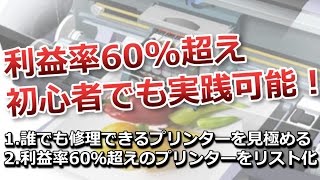 利益率60超え 初心者でも実践可能 プリンタージャンク仕入れを伝授 [upl. by Creedon]