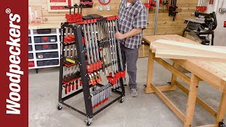 Roll Clamps Right Where You Need Them  Clamp Cart  Woodworking Tools [upl. by Cardie]