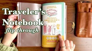 Traveler’s Notebook Diner  Full Flip Through  TN Creative Journal Memory Keeping [upl. by Atinaej783]