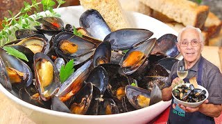 Steamed Mussels in White Wine Recipe [upl. by Campney]