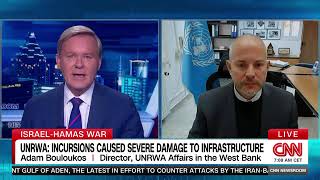 Director of UNRWA Affairs in the West Bank Adam Bouloukos on CNN with Michael Holmes  21012024 [upl. by Candide]