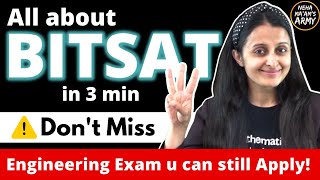 All about BITSAT 2022  Engineering Entrance exams other than JEE you can APPLY  NEHA AGRAWAL [upl. by Herrod]