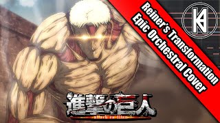 Attack On Titan Season 4 Episode 1 OST quotReiners Transformation  Ashes on The Firequot Epic Cover [upl. by Noryk]