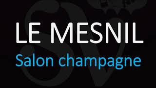 How to Pronounce Le Mesnil Salon Champagne  French Wine Pronunciation [upl. by Dacie]