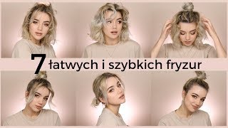 7 ŁATWYCH I SZYBKICH FRYZUR NA LATO 💁🏼 [upl. by Harle]