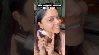 Swiss beauty pearl illuminator makeup base shade golden pink makeup review [upl. by Annawt571]