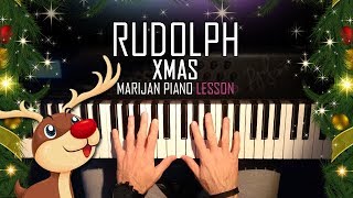 How To Play Rudolph The Red Nosed Reindeer  Piano Tutorial Lesson [upl. by Bandur]