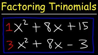 Factoring Trinomials The Easy Fast Way [upl. by Shane]