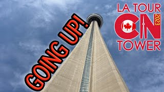 CN Tower Toronto Full Experience 2023  Elevator up and Down [upl. by Akciret]