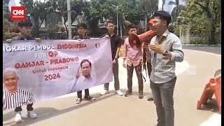 Unjuk Rasa Minta Megawati Satukan Ganjar Prabowo di Pilpres [upl. by Rentsch]