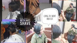 asymmetrical bob haircut  bob haircut tutorial  Trendy bob haircut  short bob cut indian bob cut [upl. by Suiddaht555]