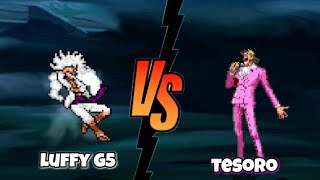 Luffy Gear 5 Vs Tesoro one piece fights  mugen [upl. by Lassiter]