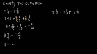 addition and subtraction of mixed numbers KristaKingMath [upl. by Anilra]