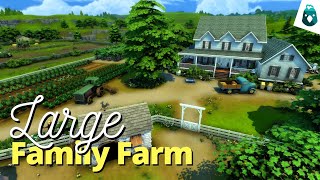 Large Family Farm  The Sims 4 Cottage Living Speed Build [upl. by Atil]