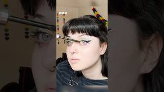 Pride Rainbow Eye Makeup Look 🏳️‍🌈  CBBC [upl. by Emanuel]