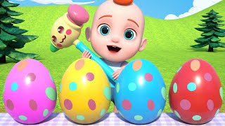 Leo explores colorful surprise eggs at the farm  Leo Kids Songs amp Nursery Rhymes [upl. by Costa436]