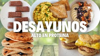 5 Desayunos saludables altos en proteína Aumenta masa muscular [upl. by Nohsar]