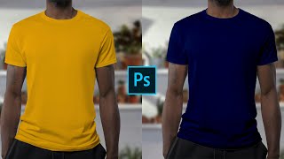 How to change tshirt color in photoshop tshirt color change in photoshop 2025 [upl. by Ttevi150]