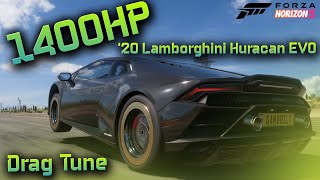 FORZA HORIZON 5  1400HP 20 Lamborghini Huracan EVO Drag Tune [upl. by Myrvyn]